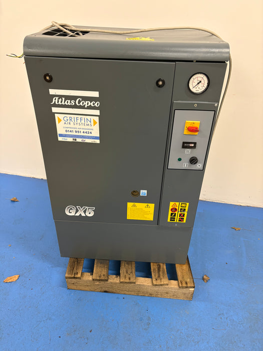 Atlas Copco GX5  5.5kw 10 bar low hours