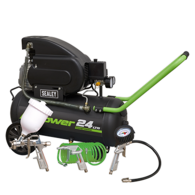 24L Direct Drive Air Compressor Combo 2hp 110V