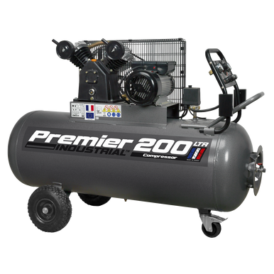 Premier 200L Belt Drive Air Compressor with Front Control Pa