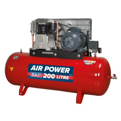 200L Belt Drive Air Compressor with Cast Cylinders 5.5hp 2-S