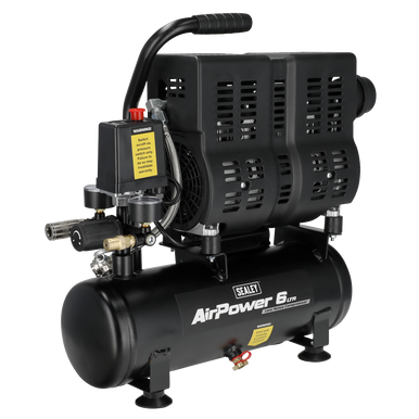 6L Oil Free Low Noise Direct Drive Air Compressor 1hp