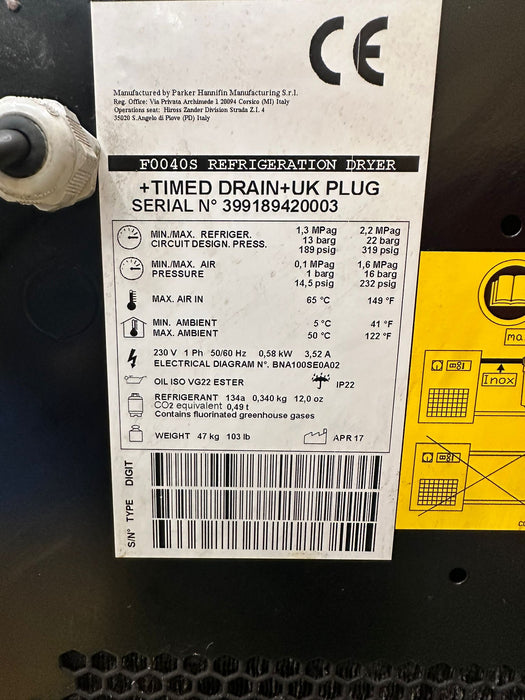 CompAir  Dryer 16 Bar 150 cfm