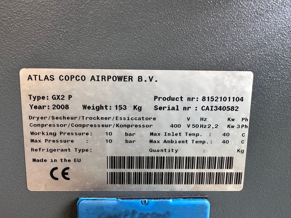 Atlas Copco GX2  2.2 kW 10 Bar