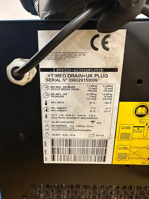 CompAir F32S Air Dyer 100 cfm 16 Bar