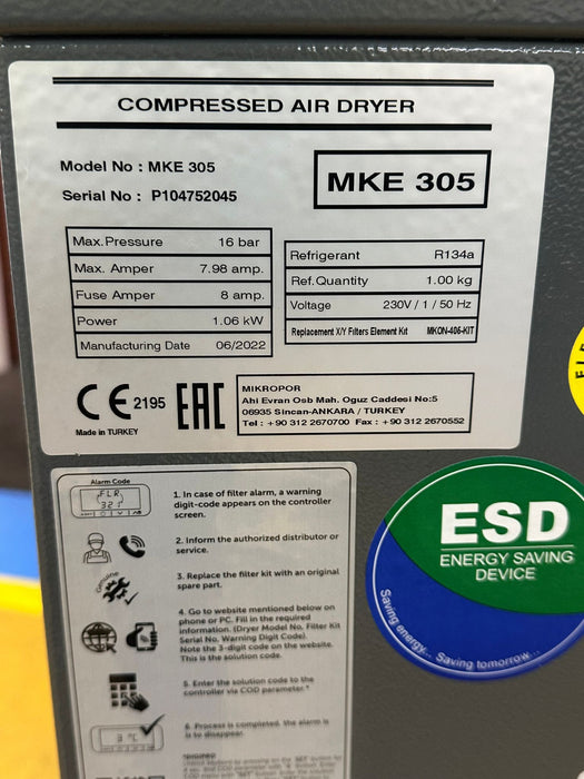 Mikropor MKE 305 180CFM