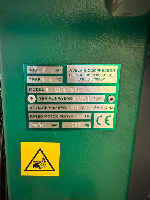 Avelair 8EDN 4kW Compressor 8 Bar