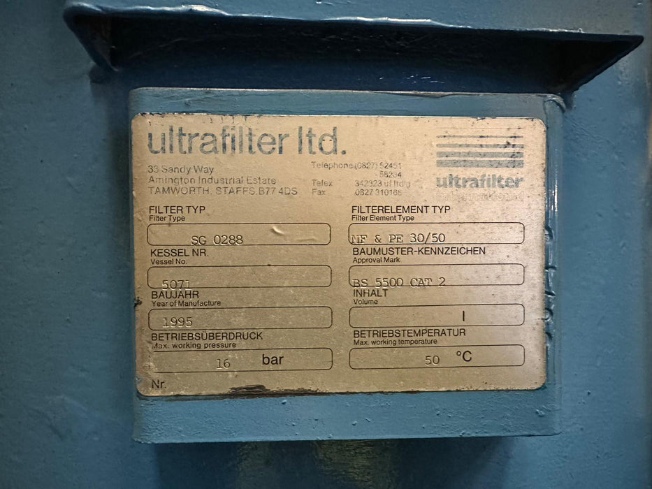 Ultrafilter desiccant dryer SG0288 - Spares or repair