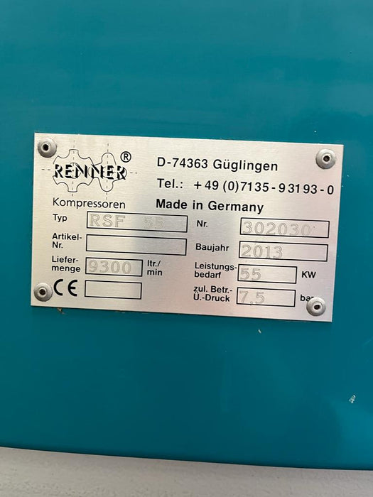 Renner RSF 55kW Variable speed compressor