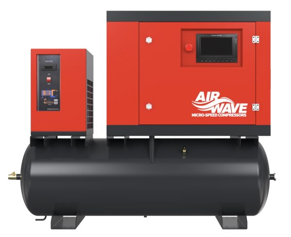 MICRO-SPEED 4kw-10 BAR-200-17CFM- Tank Mounted + Dryer